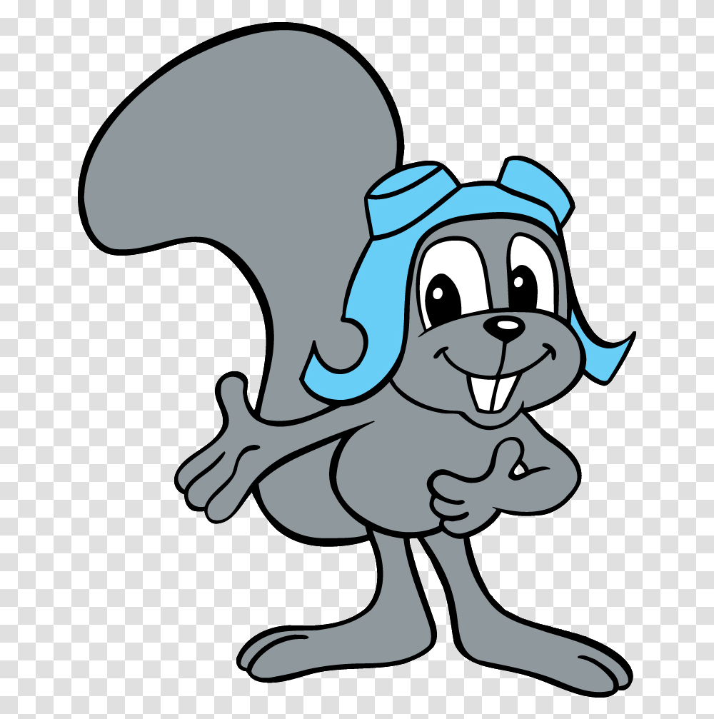 Squirrel Rocky And Bullwinkle Squirrel, Animal, Mammal, Wildlife, Painting Transparent Png