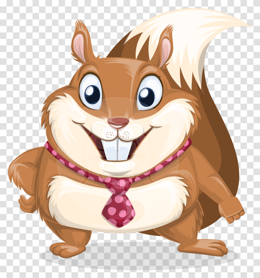 Squirrel With A Tie Cartoon Vector Character Aka Antonio Cartoon, Toy, Rodent, Mammal, Animal Transparent Png