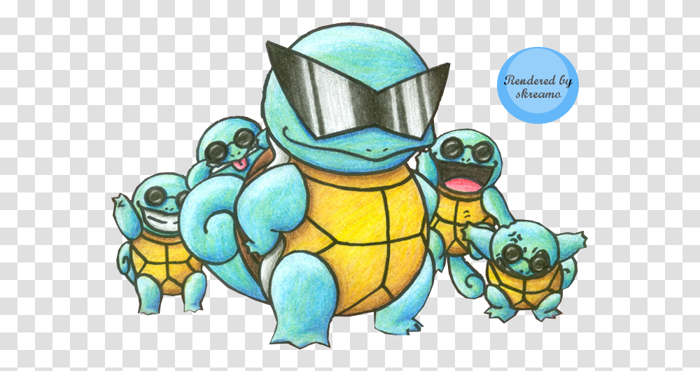 Squirtle Squad Pokemon Card Squirtle With Glasses Drawing, Doodle, Art, Graphics, Toy Transparent Png