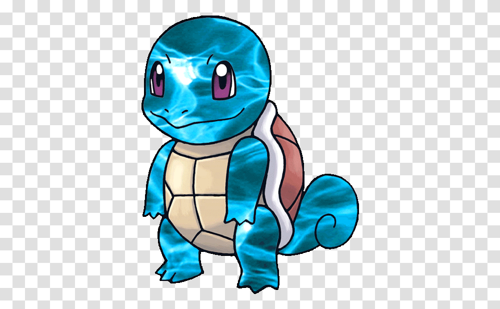 Squirtle With Aquatic Waves Glow Water Type Pokemon Drawing, Soccer Ball, Person, People, Art Transparent Png