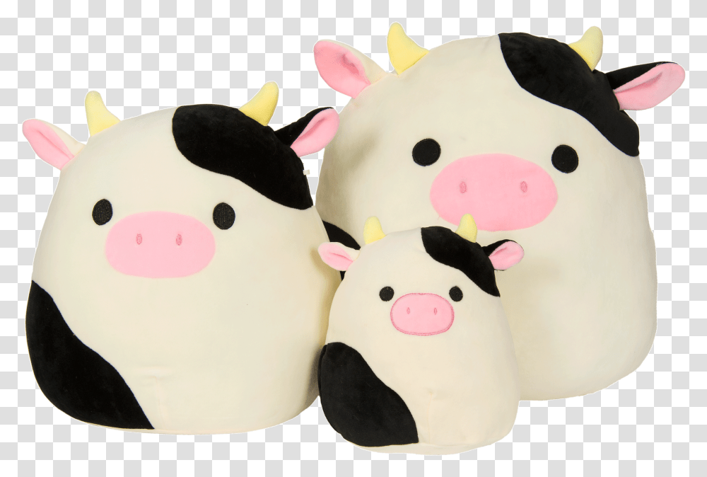 Squishmallows Cow, Pillow, Cushion, Plush, Toy Transparent Png