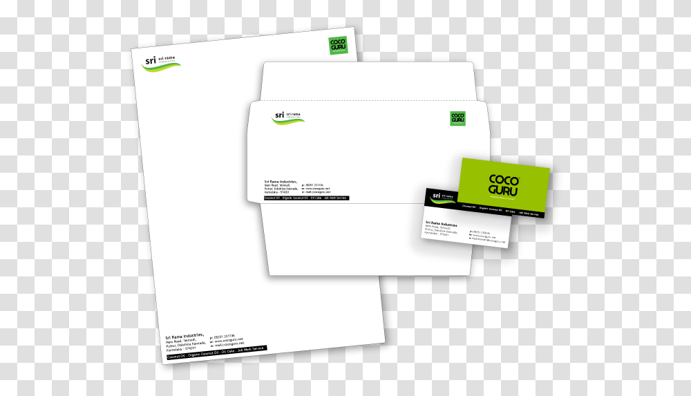Sri Rama Industries Stationary Coconut, Envelope, Paper, Business Card Transparent Png