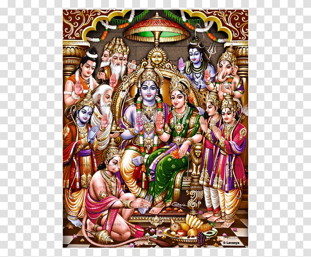 Sri Rama Pattabhishekam Photos Download, Collage, Poster, Advertisement, Person Transparent Png