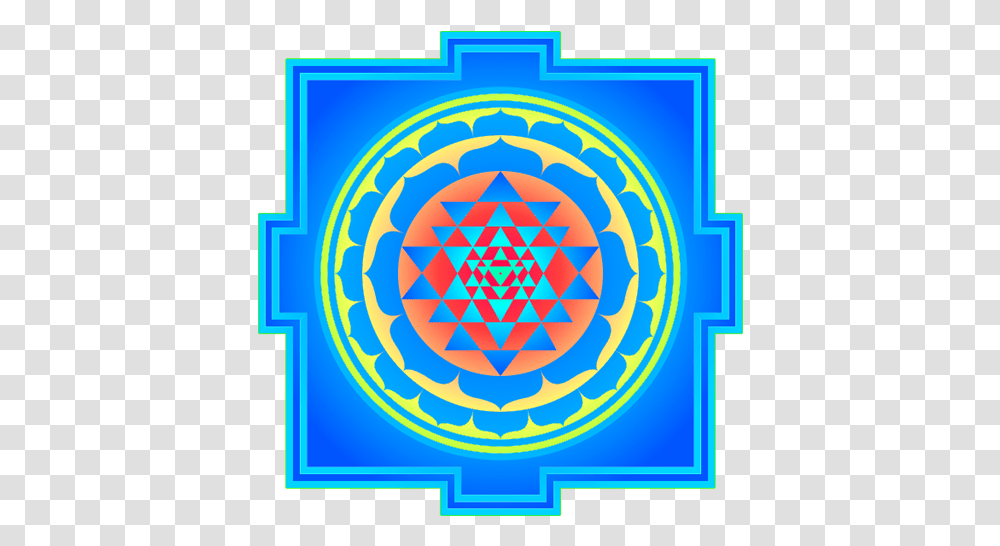 Sri Yantra For Meditation Painted, Light, Lighting, Neon Transparent Png