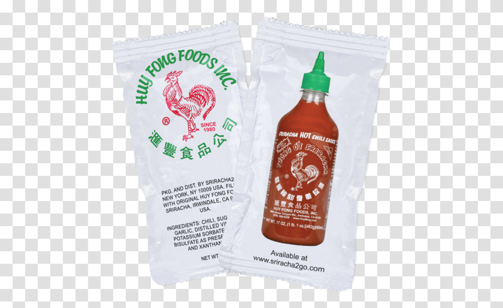 Sriracha Sauce Sachet, Bottle, Beer, Beverage, Food Transparent Png