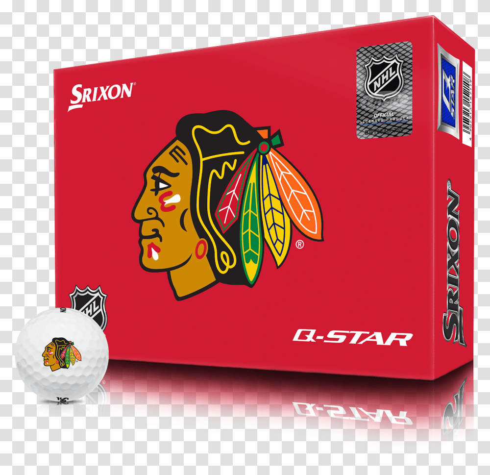 Srixon Q Blackhawks De Chicago Logo, Advertisement, Text, Poster, Flyer Transparent Png