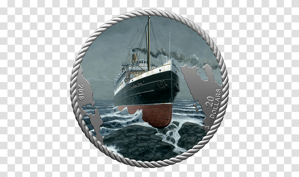 Ss Princess Sophia Sinking, Boat, Vehicle, Transportation, Coin Transparent Png
