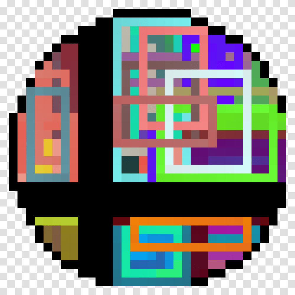 Ssbu Smash Ball Deadpool Mask Pixel Art, Rug, Pac Man Transparent Png