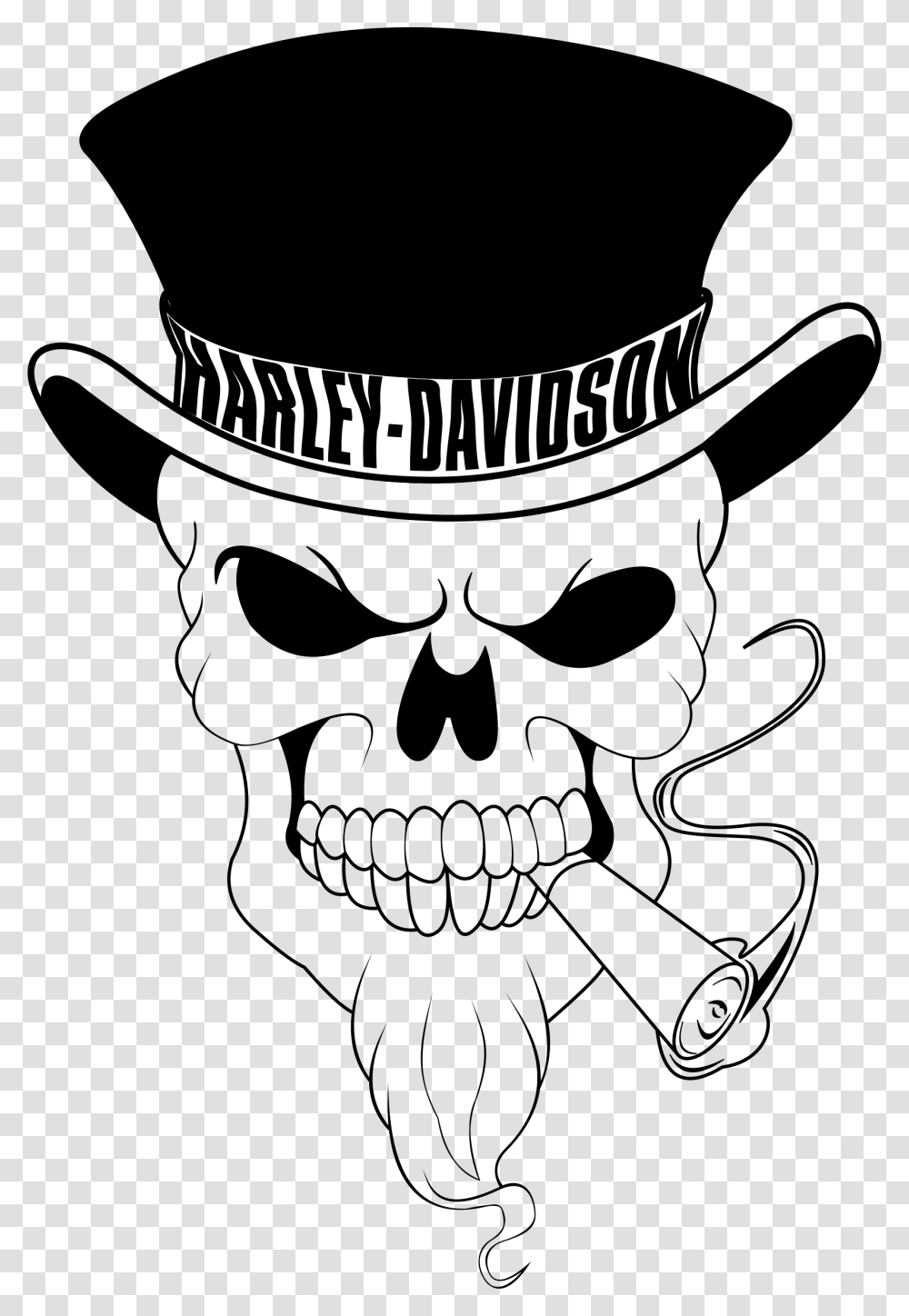 Ssckull Clipart Harley Clip Art Harley Davidson Logo, Apparel, Stencil, Hat Transparent Png