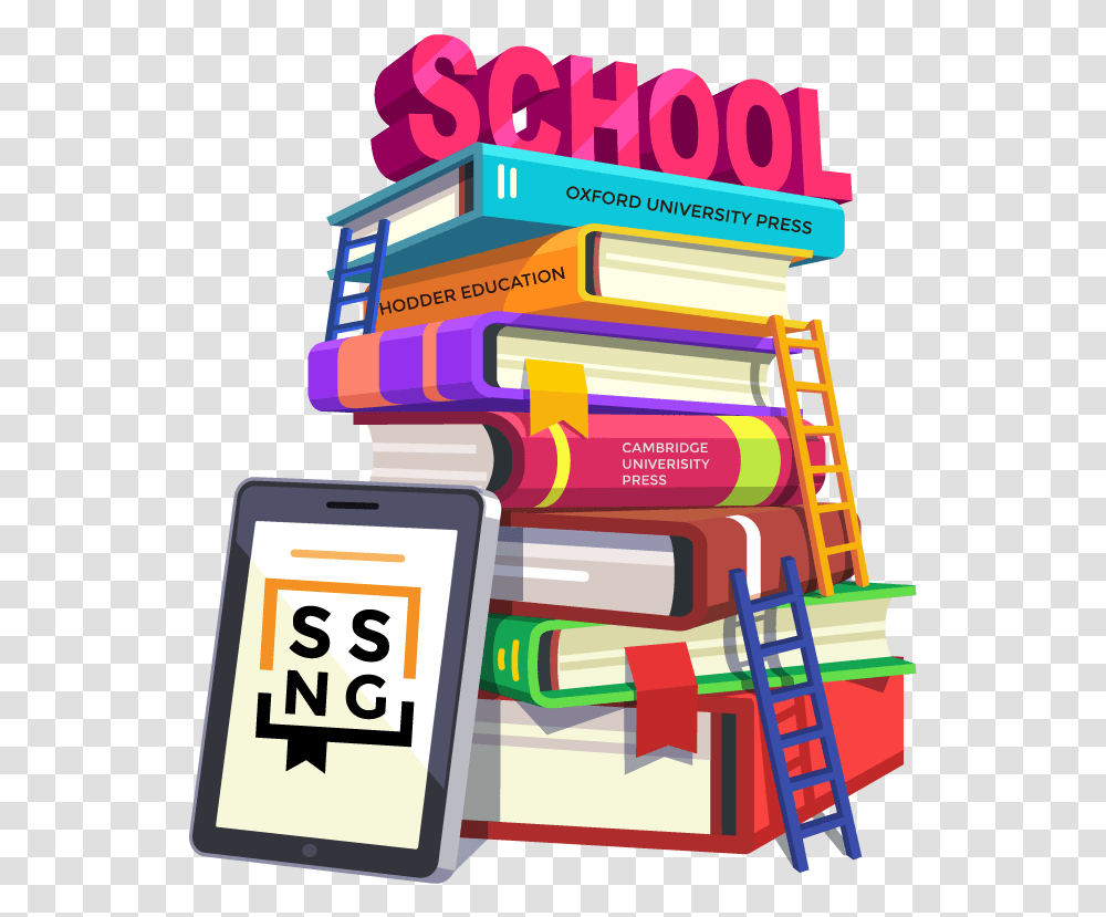 Ssng Textbooks Books Colorful Icon, Sign Transparent Png