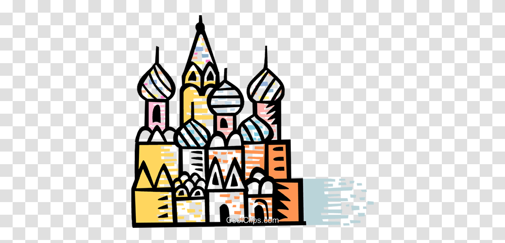 St Basils Cathedral Red Square Moscow Royalty Free Vector Clip, Architecture Transparent Png