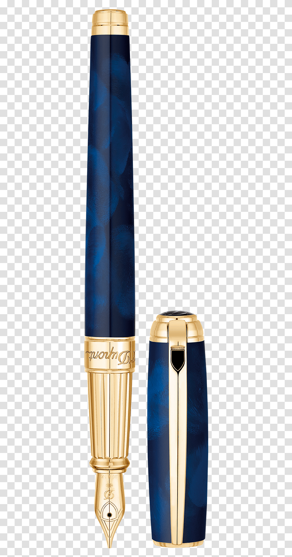 St Dupont Blue Fountain Pen, Cylinder, Weapon, Weaponry, Barrel Transparent Png