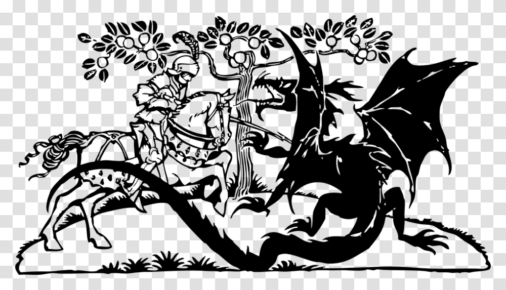 St George And The Dragon Clipart, Gray, World Of Warcraft Transparent Png