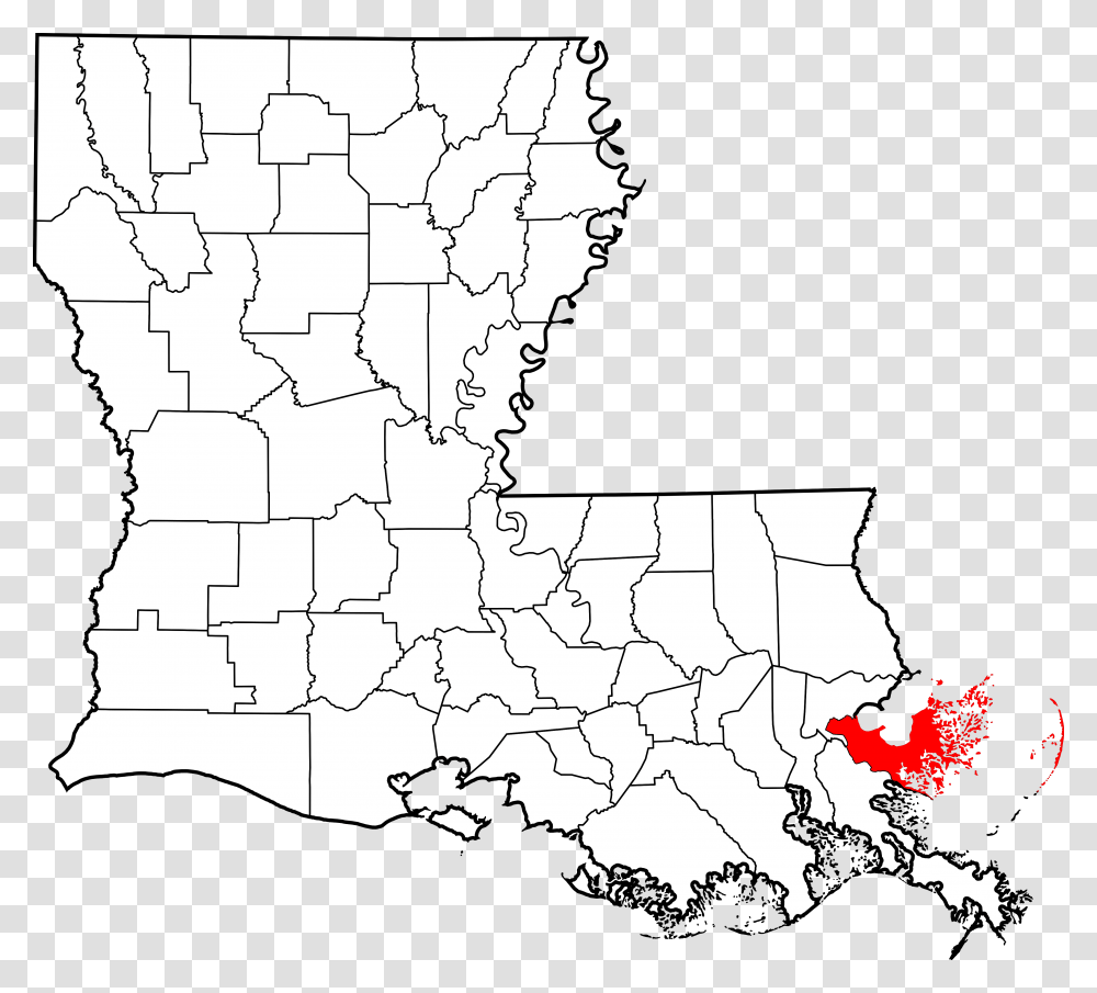 St Landry Parish In Louisiana, Map, Diagram, Atlas, Plot Transparent Png