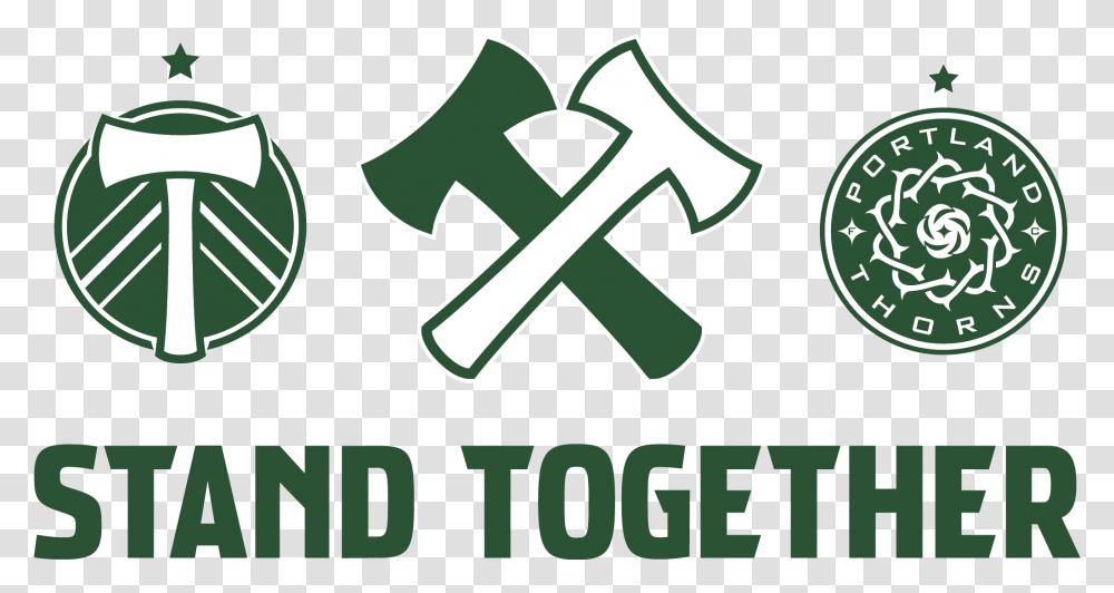 St Logo Lock Up Timbers And Thorns Portland Thorns Fc, Symbol, Recycling Symbol, Text, Alphabet Transparent Png