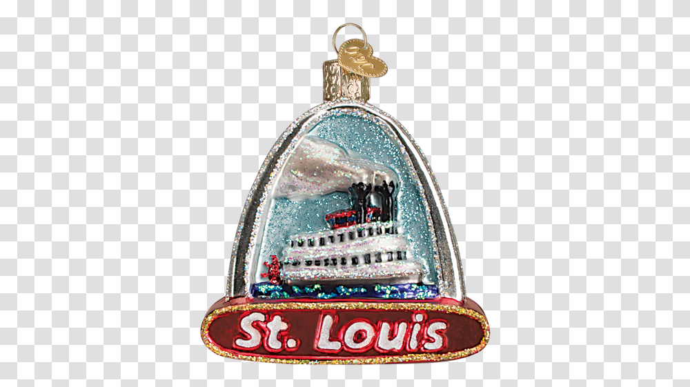 St Louis Arch And Landmarks Glass Ornament Locket, Wedding Cake, Dessert, Food, Logo Transparent Png