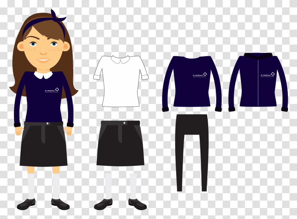 St Matthews School Uniform, Apparel, Sleeve, Person Transparent Png