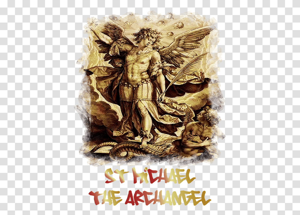 St Michael Slaying The Dragon 16th Fairy, Painting, Art, Angel, Archangel Transparent Png