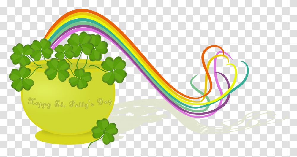 St Patrick Rainbow Pot Of Gold, Plant, Fruit Transparent Png