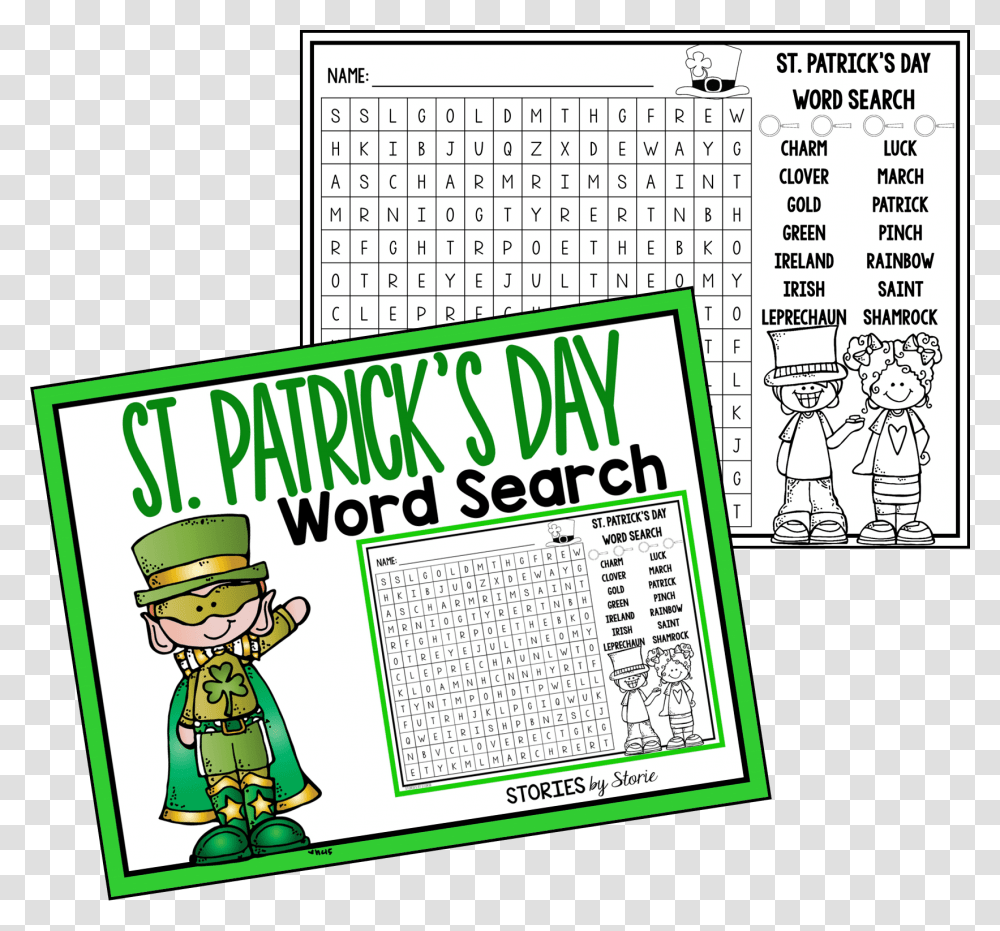St Patrick's Day Clover Cartoon, Flyer, Poster, Paper Transparent Png