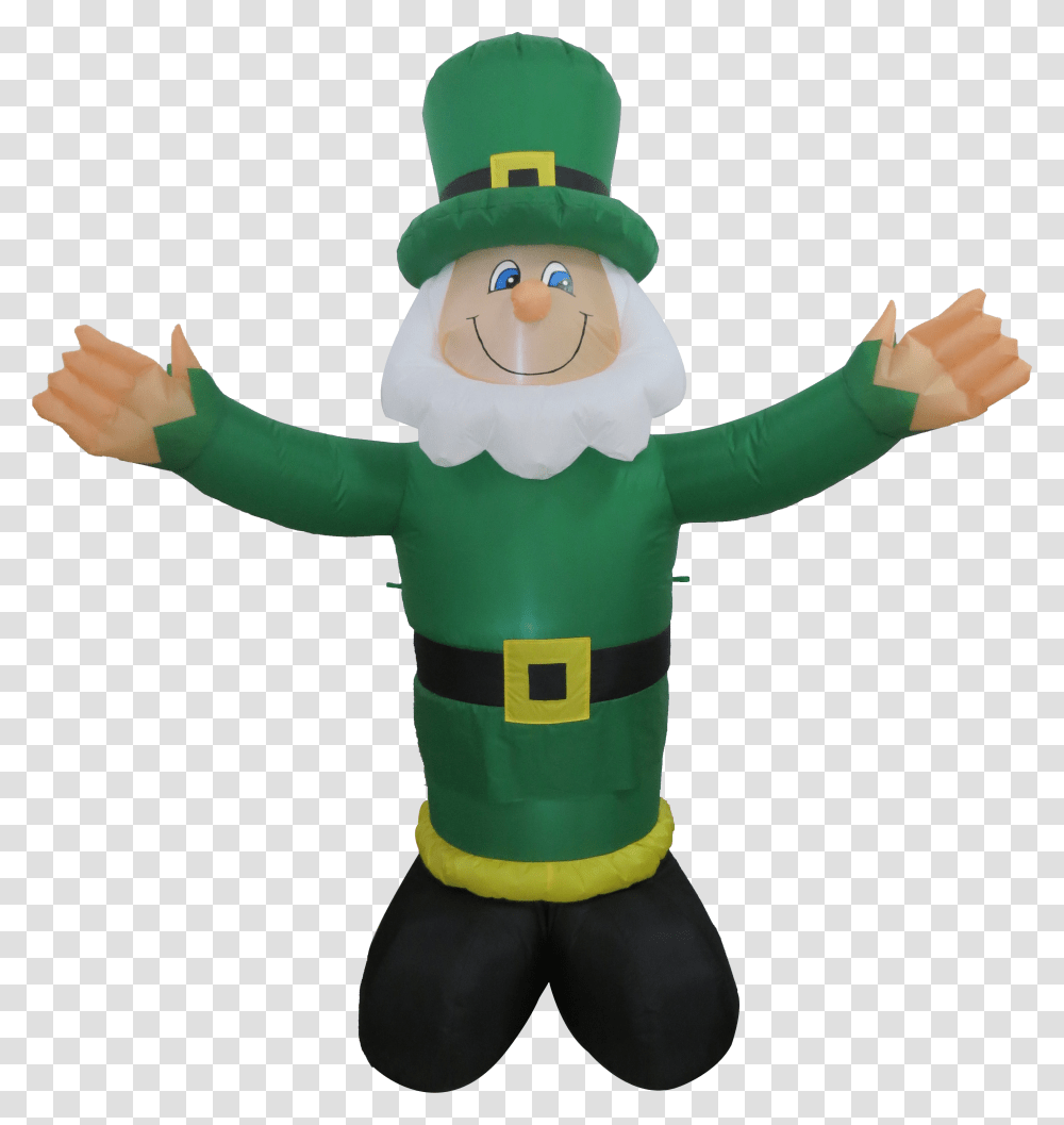 St Patrick's Day Leprechaun Leprechaun Blow Up, Mascot, Person, Human, Elf Transparent Png