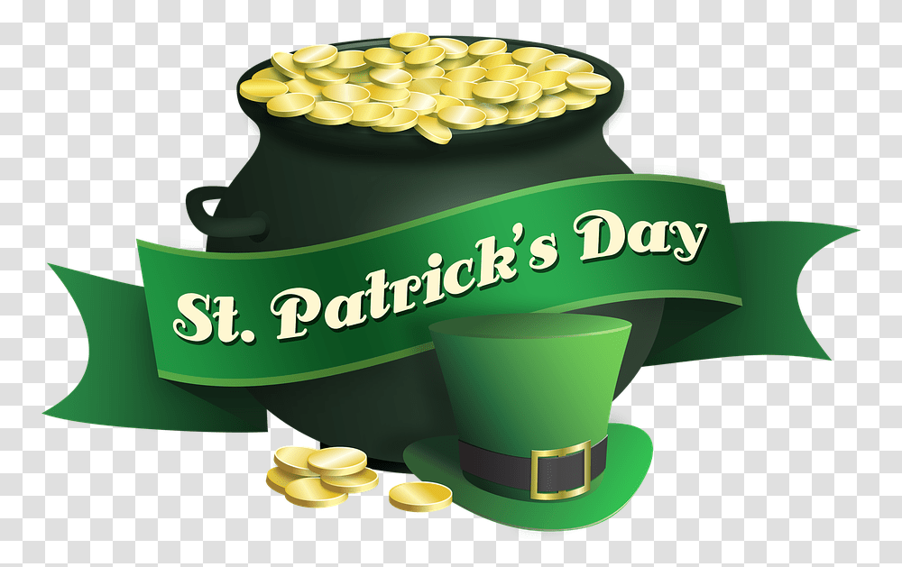 St Patrick's Day Saint Patricks Day Pot Of Gold Saint Patrick's Day, Plant, Coin, Money, Jar Transparent Png
