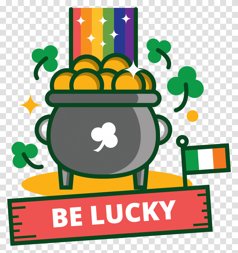 St Patrick Tagesglcklicher Topf Aufkleber, Plant, Crowd, Food Transparent Png