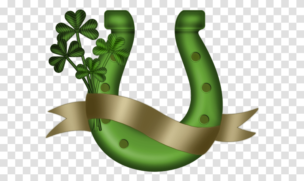 St Patrick's Day Horseshoe Clip Art, Vegetation, Plant, Green Transparent Png