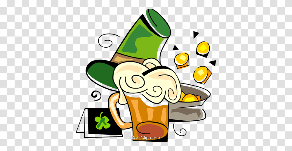 St Patricks Day Beer And Pot Of Gold Royalty Free Vector Clip, Cream, Dessert, Food, Dynamite Transparent Png