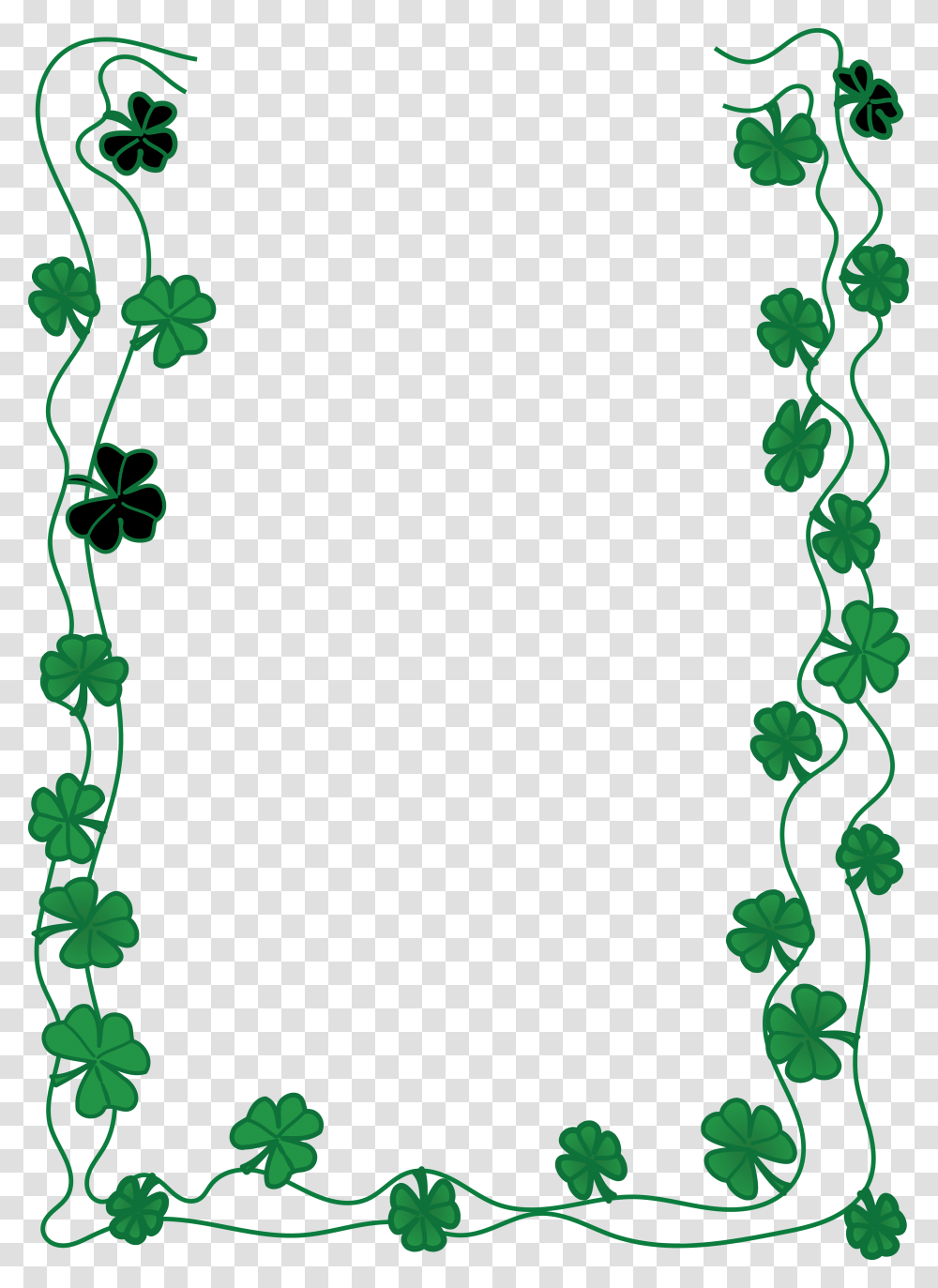 St Patricks Day Border Background, Plant, Vine, Rug, Ivy Transparent Png