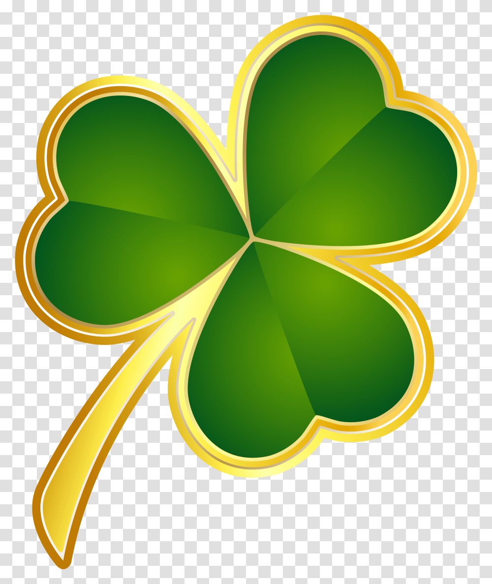 St Patricks Day Gold Shamrock Clipart St Patricks Day, Green, Leaf, Plant Transparent Png