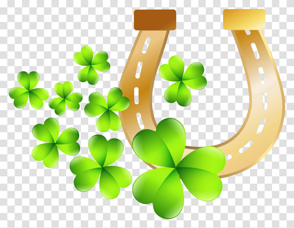 St Patricks Day Horseshoe Clip Art Image St Patrick's Day Clipart, Plant, Green, Pattern Transparent Png