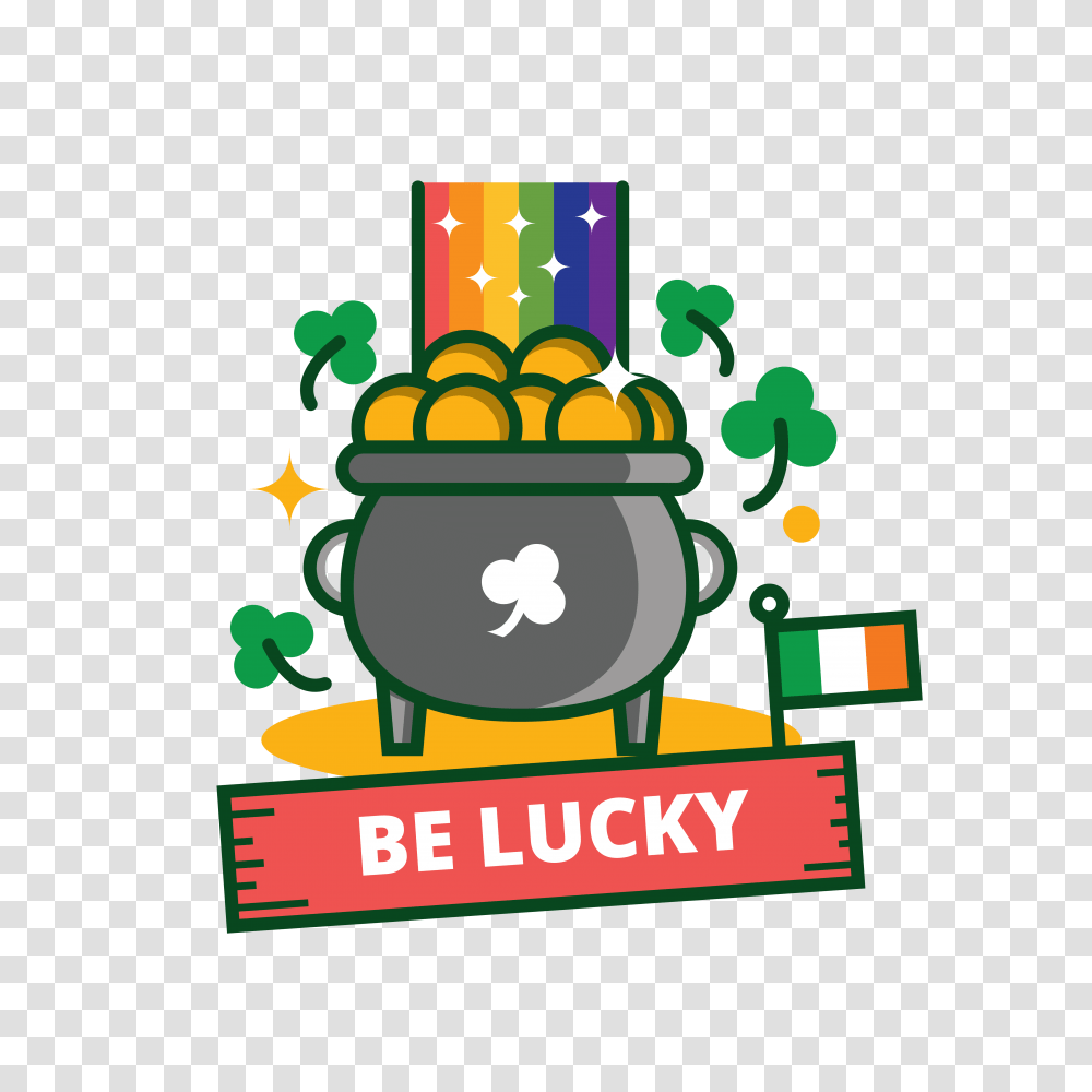 St Patricks Day Lucky Pot Sticker, Lighting, Crowd Transparent Png