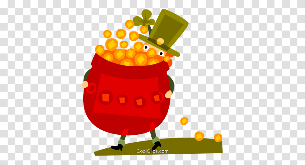 St Patricks Day Vector Clipart Of A Irish Man Carrying Pot, Birthday Cake, Food, Weapon, Weaponry Transparent Png