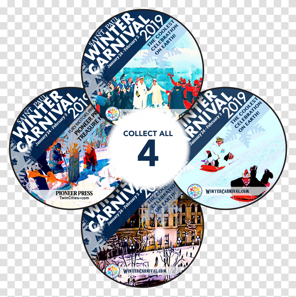 St Paul Winter Carnival 2019 Buttons Transparent Png