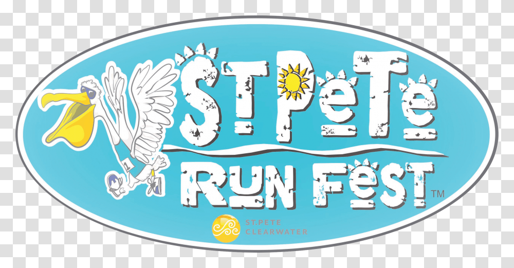 St Pete Run Fest Logo, Label, Number Transparent Png