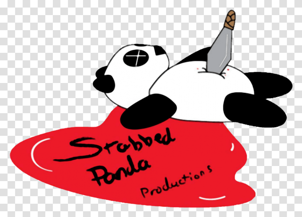 Stabbed Panda Music - Odd Creative Clip Art, Label, Text, Animal, Stencil Transparent Png