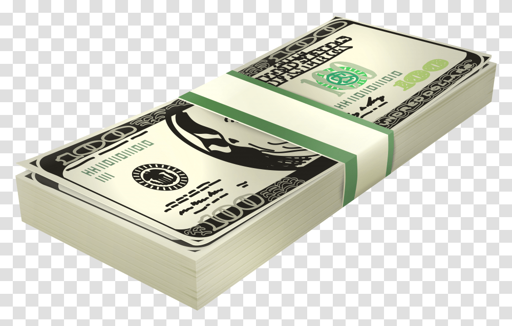 Stack Of 100 Us Dollar Banknotes Clipart Money Dollar Clip Art Transparent Png