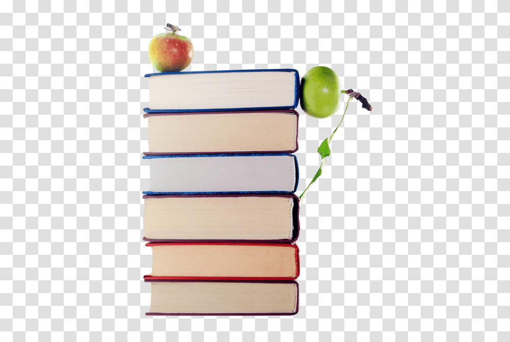 Stack Of Books And Apple, Plant, Fruit, Food, Novel Transparent Png