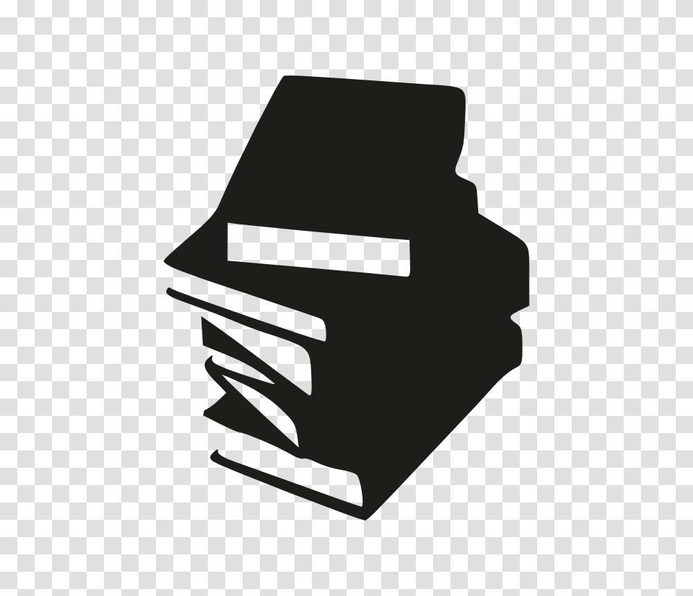 Stack Of Books Clip Art Black And White, Chair, Furniture, Tabletop Transparent Png