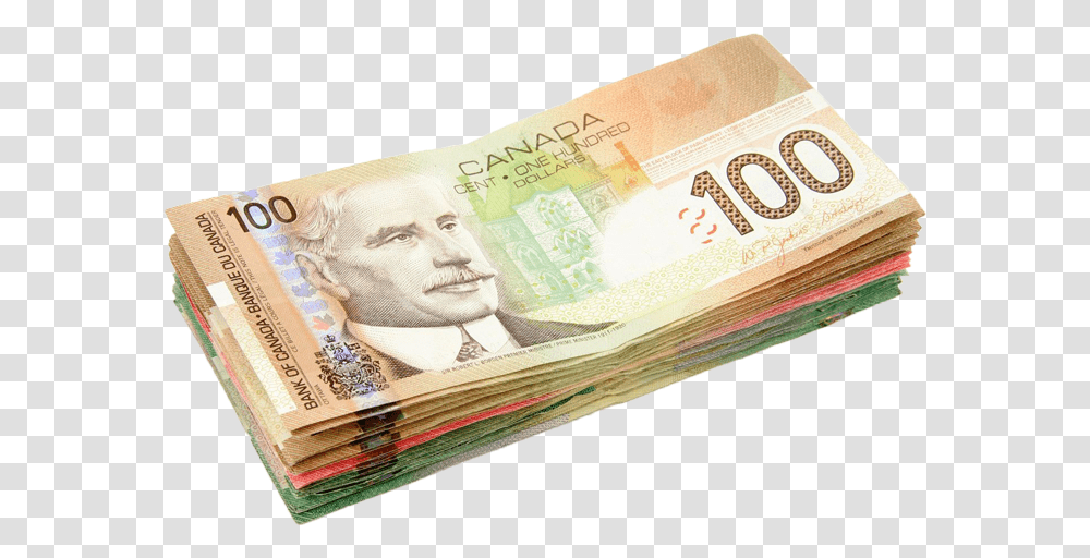 Stack Of Canadian Cash Download Canadian Money Down The Drain, Dollar, Person, Human, Book Transparent Png