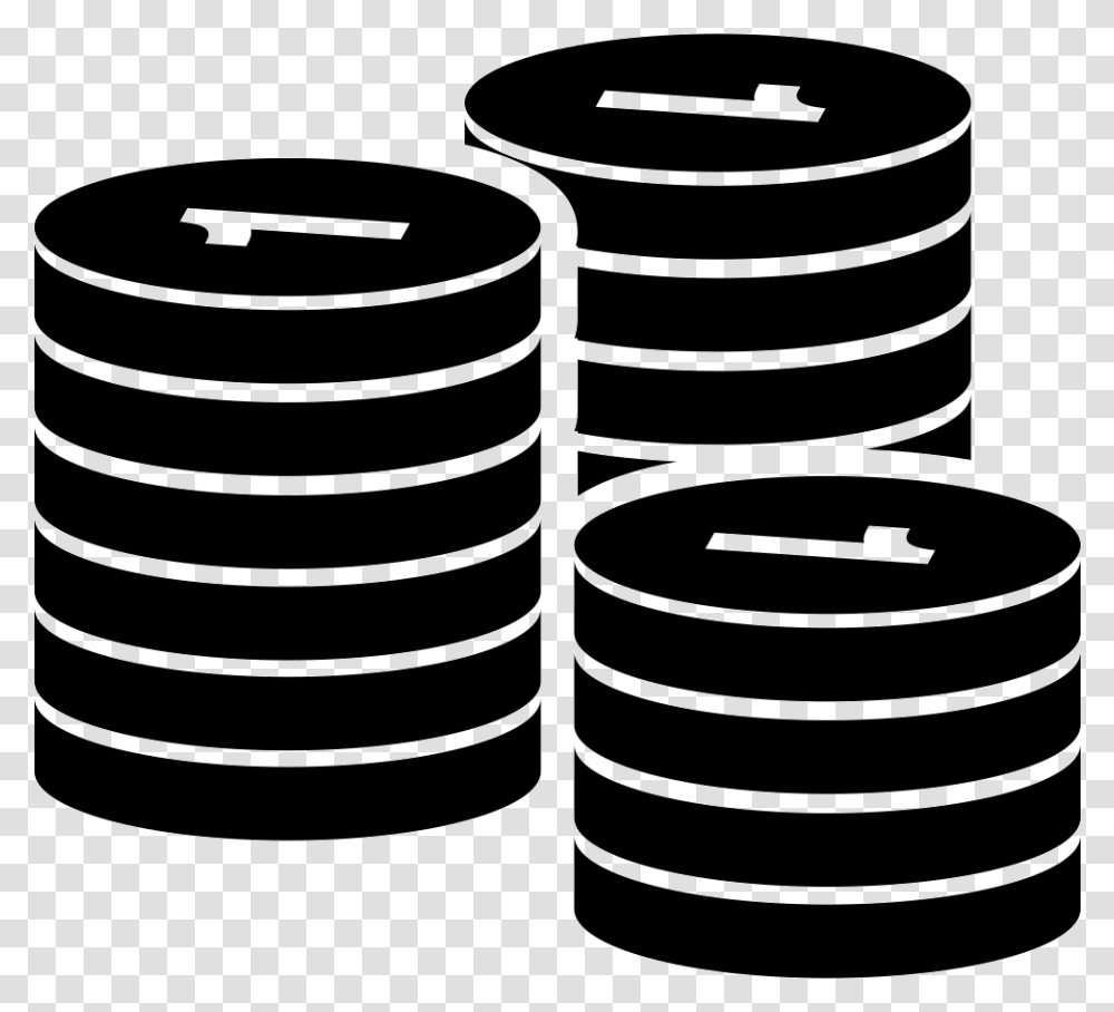 Stack Of Coins Icon, Spiral, Tire, Coil, Cylinder Transparent Png