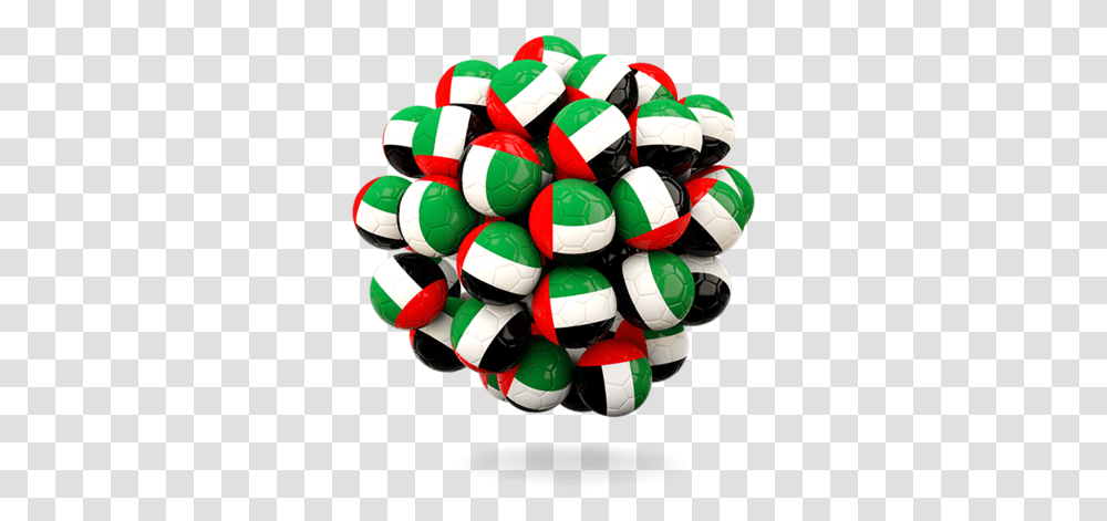 Stack Of Footballs Illustration Flag United Arab Emirates Dot, Helmet, Clothing, Apparel, Balloon Transparent Png