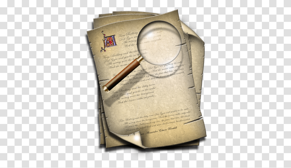 Stack Of Old Documents, Magnifying Transparent Png