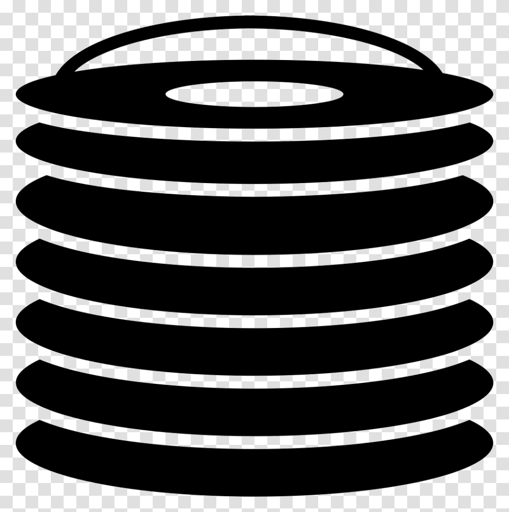 Stacked Vinyl Records Vinyl Records Stack Icon Free, Spiral, Coil, Rotor, Machine Transparent Png