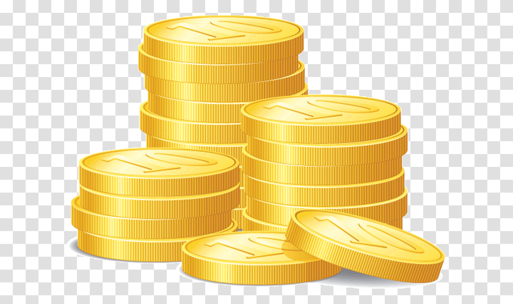 Stacks Coins Vector, Gold, Money, Treasure, Lamp Transparent Png