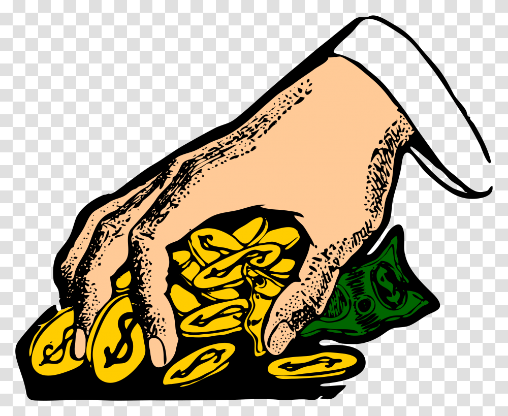 Stacks Of Money Money In Hand Clipart, Tattoo, Skin, Drawing Transparent Png