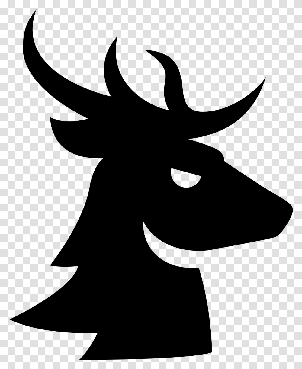 Stag Vector Horns Clipart Download Stag Icons, Gray, World Of Warcraft Transparent Png
