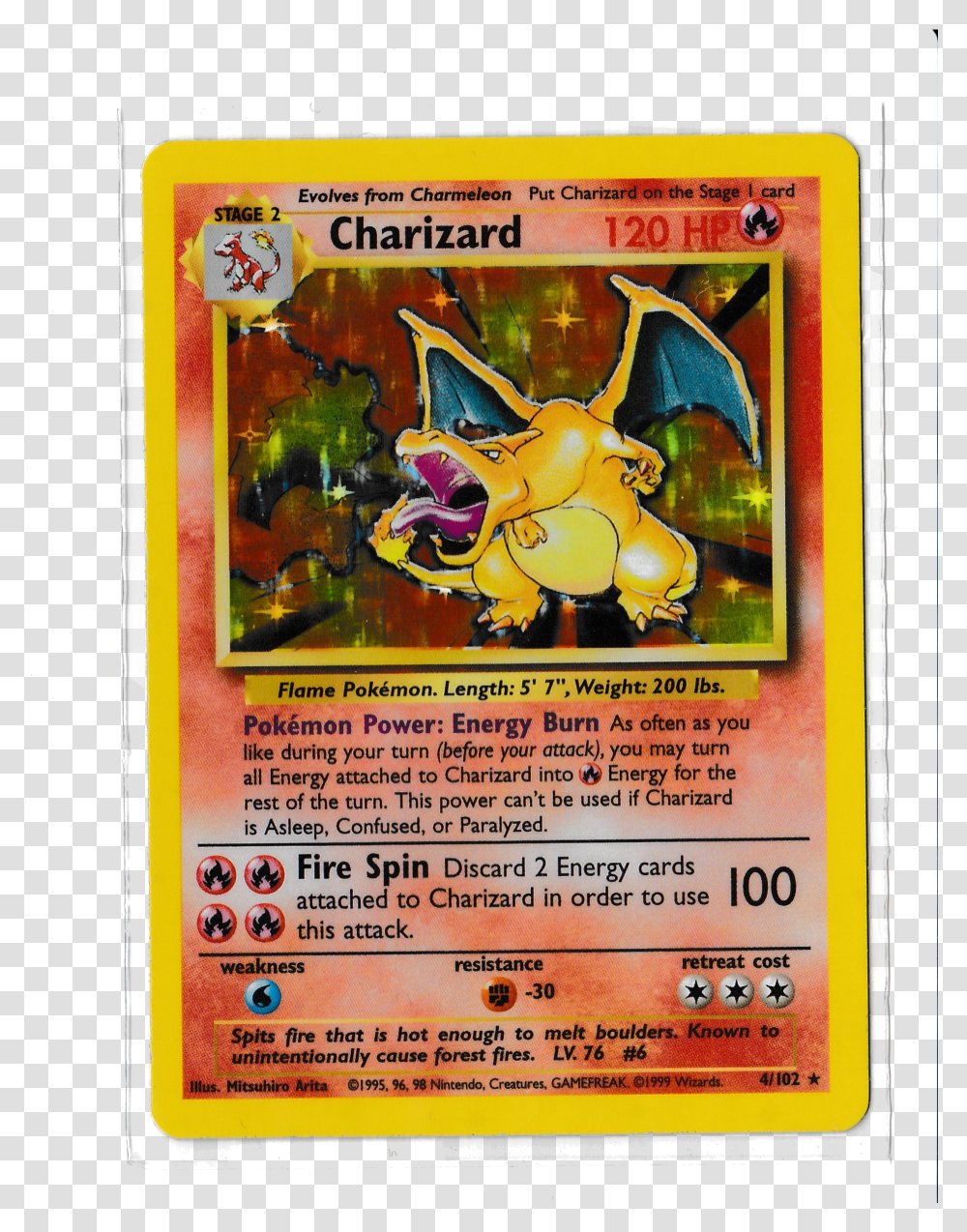 Stage 2 Fire Charizard 4 102 Transparent Png