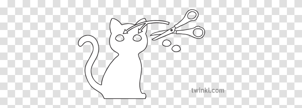 Stage 4 Cat Cutout Craft Activity Halloween Moon Spooky Dot, Weapon, Weaponry, Scissors, Blade Transparent Png